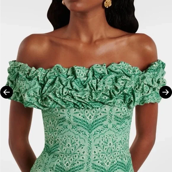 Agua by Agua Bendita Green Off-Shoulder Mini Dress - Picture 5 of 5